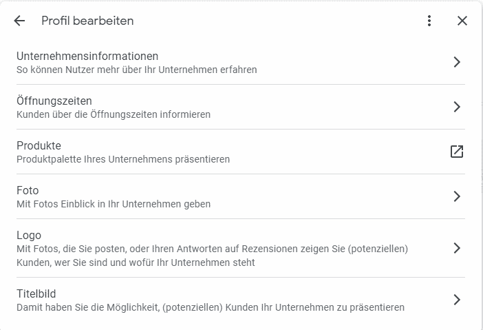 Google Unternehmensprofil - erste Schritte